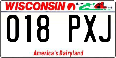 WI license plate 018PXJ