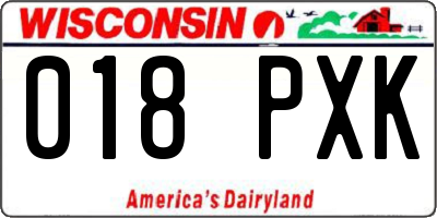 WI license plate 018PXK