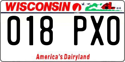 WI license plate 018PXO