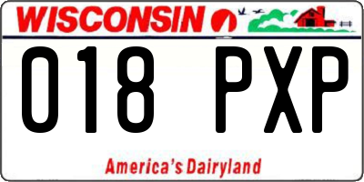 WI license plate 018PXP