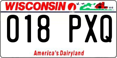 WI license plate 018PXQ