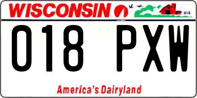 WI license plate 018PXW