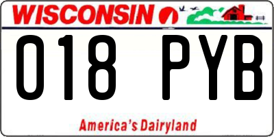 WI license plate 018PYB