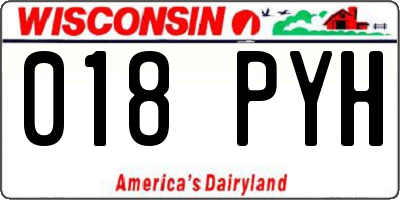 WI license plate 018PYH
