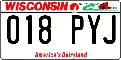 WI license plate 018PYJ