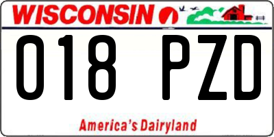 WI license plate 018PZD