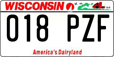 WI license plate 018PZF