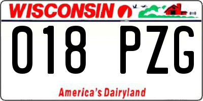 WI license plate 018PZG