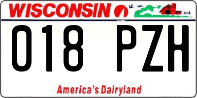 WI license plate 018PZH