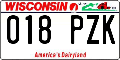 WI license plate 018PZK