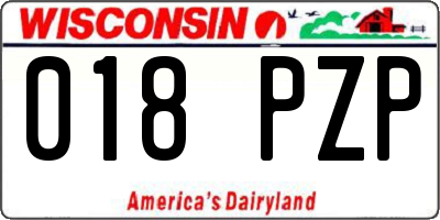 WI license plate 018PZP