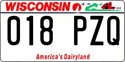 WI license plate 018PZQ