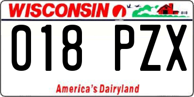 WI license plate 018PZX
