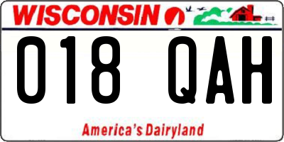 WI license plate 018QAH