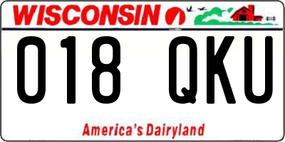 WI license plate 018QKU