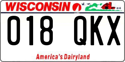 WI license plate 018QKX