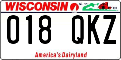 WI license plate 018QKZ