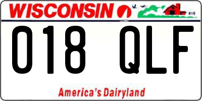WI license plate 018QLF