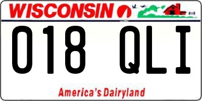 WI license plate 018QLI