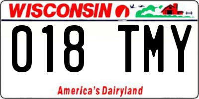 WI license plate 018TMY