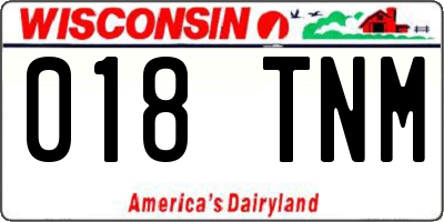 WI license plate 018TNM