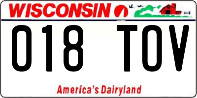 WI license plate 018TOV