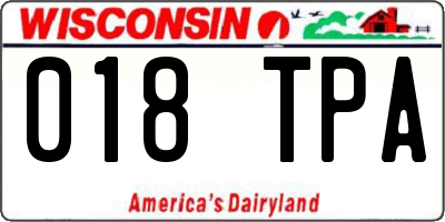 WI license plate 018TPA