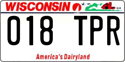 WI license plate 018TPR