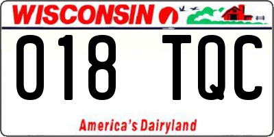 WI license plate 018TQC