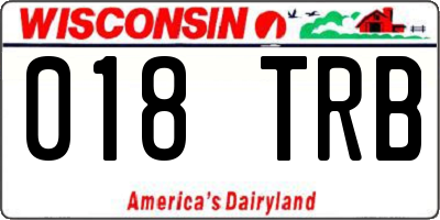 WI license plate 018TRB