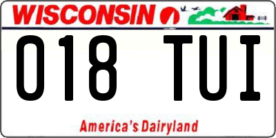 WI license plate 018TUI