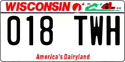 WI license plate 018TWH