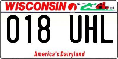 WI license plate 018UHL