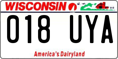 WI license plate 018UYA