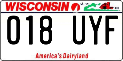 WI license plate 018UYF