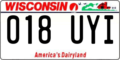WI license plate 018UYI