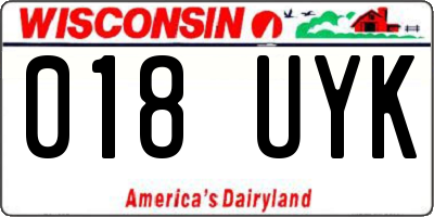 WI license plate 018UYK