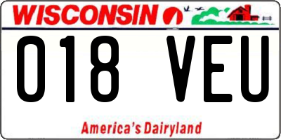 WI license plate 018VEU