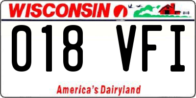 WI license plate 018VFI
