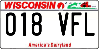WI license plate 018VFL