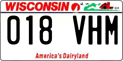 WI license plate 018VHM