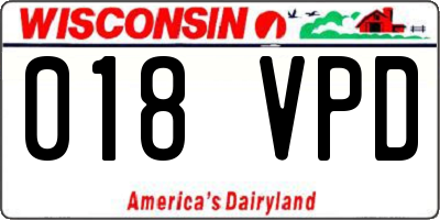 WI license plate 018VPD