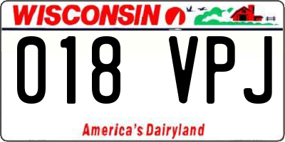 WI license plate 018VPJ