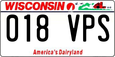 WI license plate 018VPS