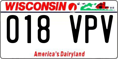 WI license plate 018VPV