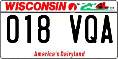 WI license plate 018VQA