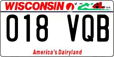 WI license plate 018VQB