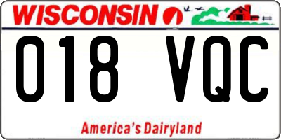 WI license plate 018VQC