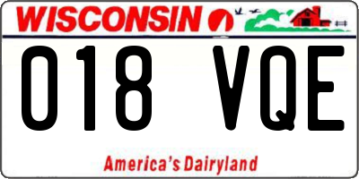 WI license plate 018VQE
