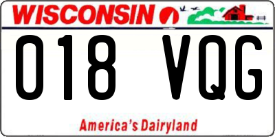 WI license plate 018VQG